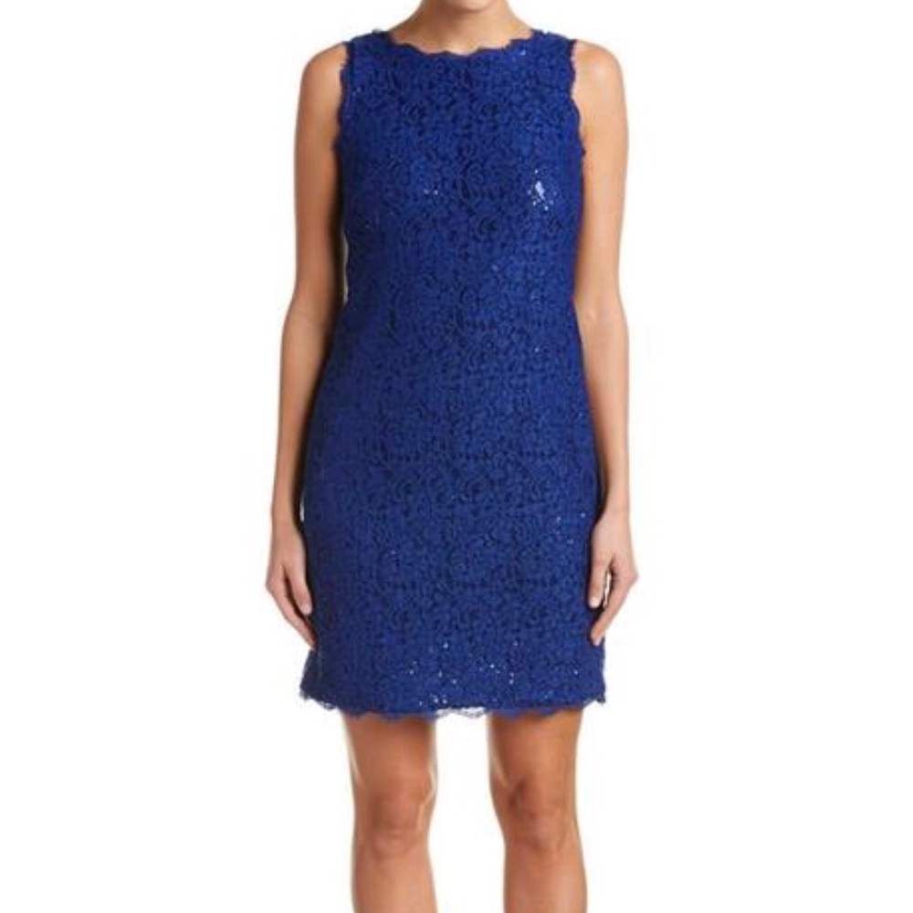 🌟HP🌟Adrianna papell Blue lace Sheath Dress